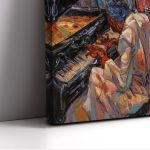 Canvas print Jazz night I, panoramic