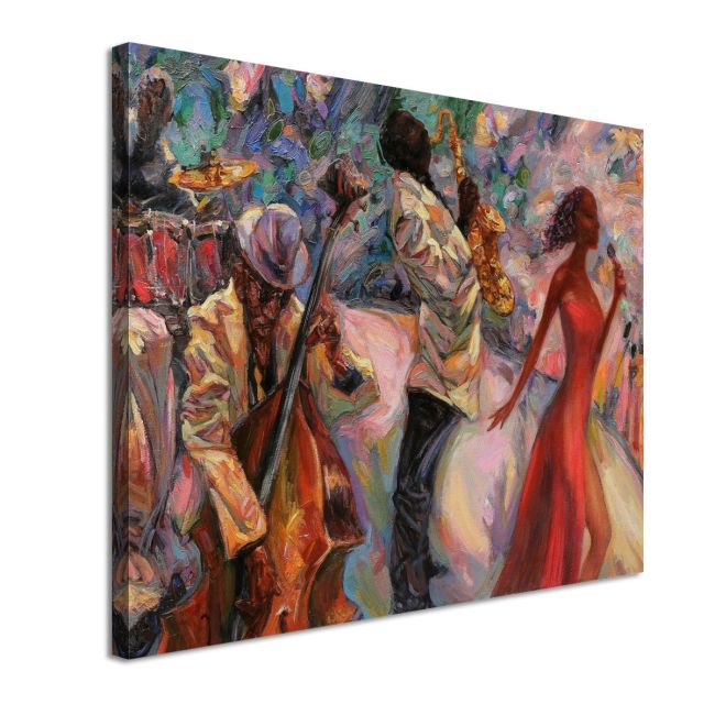 Canvas print Jazz band close up