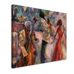 Canvas print Jazz band close up