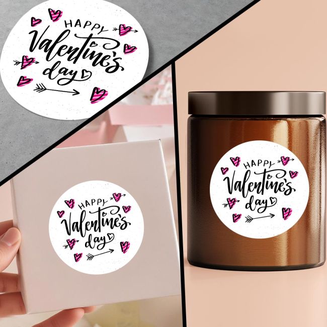 Sticker Valentines day, red heart personalized