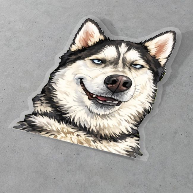Funny car sticker, Husky