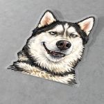 Funny car sticker, Husky
