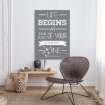 Canvas print Life begins at the end of your comfort zone