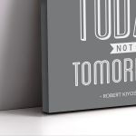 Canvas print Your future is created today Gray Black