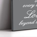 Canvas print Live every moment Gray Black