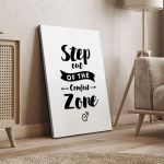 Πίνακας σε καμβά Step out of the comfort zone Καμβάς τελαρωμένος Όψη 4