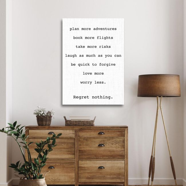 Canvas print Regret nothing Framed canvas View 2