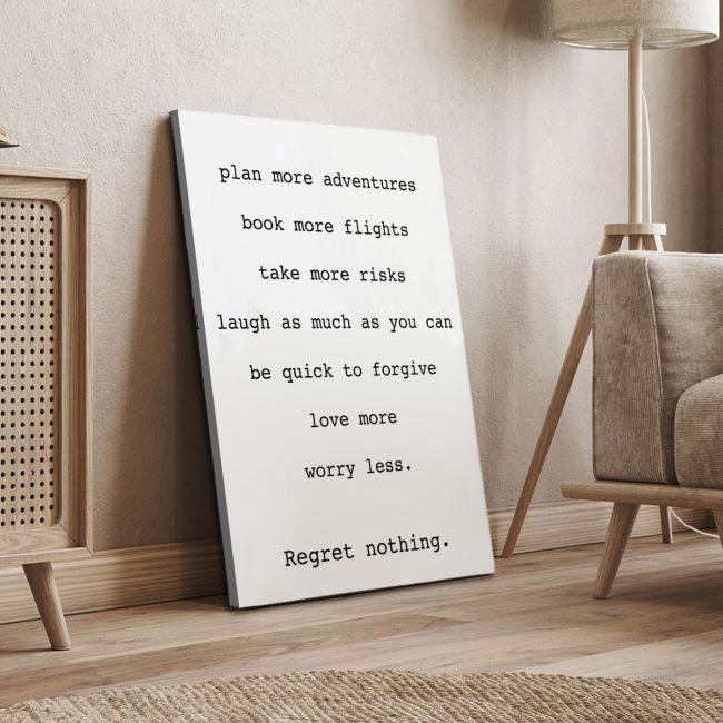 Canvas print Regret nothing Framed canvas View 4