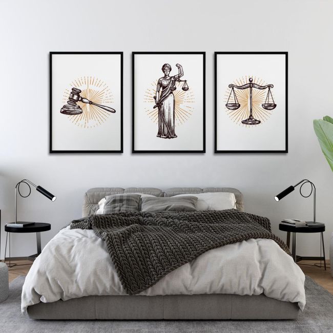 Δικαιοσύνη art 1, αφίσα, κάδρο τρίπτυχο