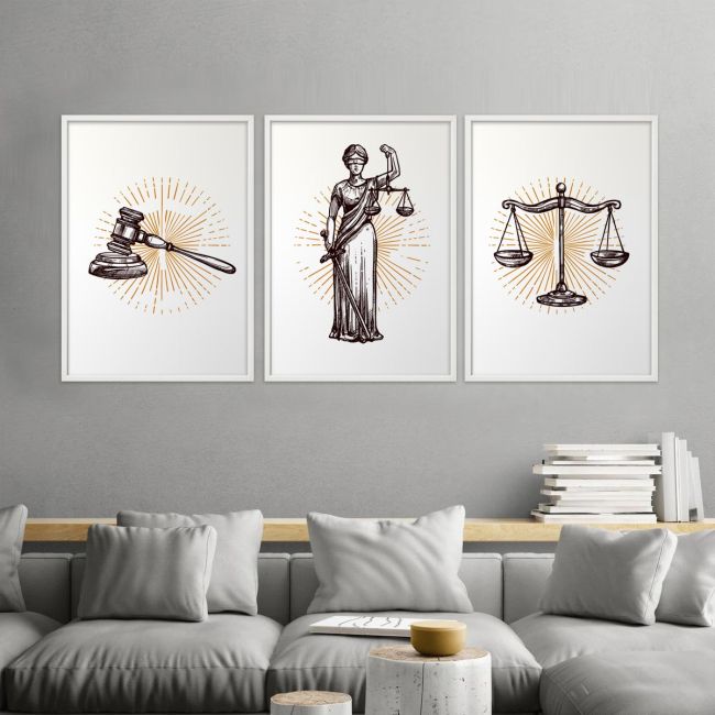 Δικαιοσύνη art 1, αφίσα, κάδρο τρίπτυχο