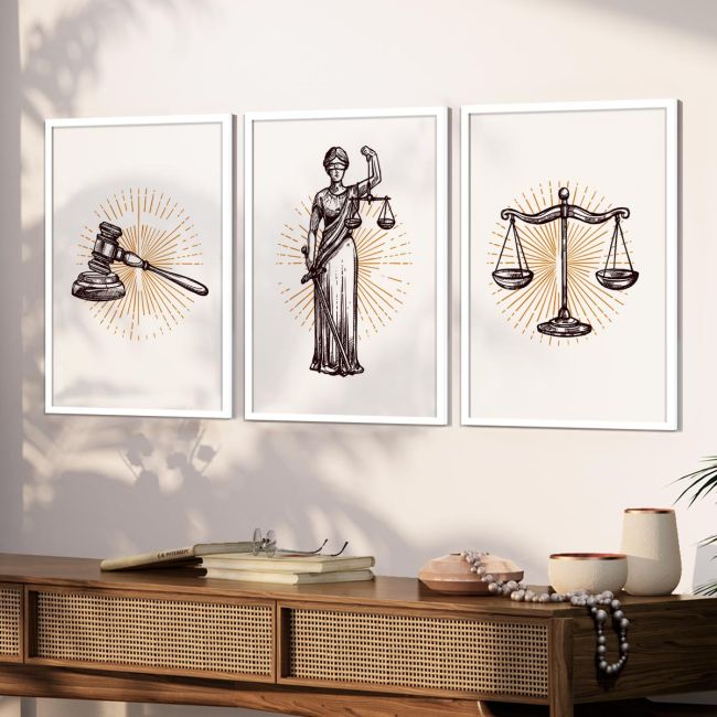 Δικαιοσύνη art 1, αφίσα, κάδρο τρίπτυχο