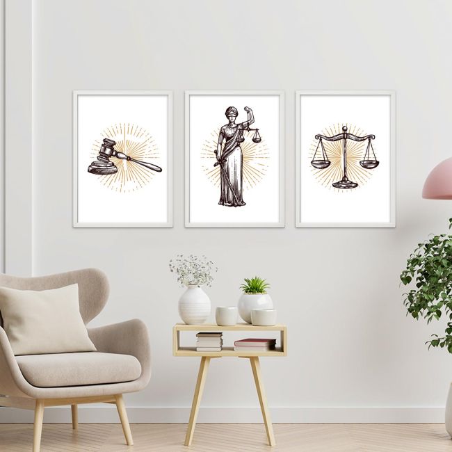 Δικαιοσύνη art 1, αφίσα, κάδρο τρίπτυχο