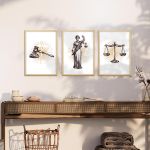 Δικαιοσύνη art 1, αφίσα, κάδρο τρίπτυχο