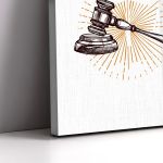 Justice themed art poster , 3 panels