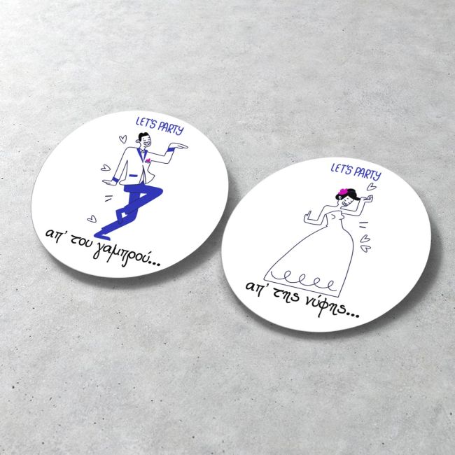 Adhesive initial letters, small size, set of 2