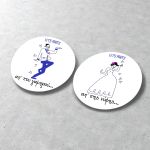 Adhesive initial letters, small size, set of 2