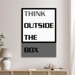 Canvas print Think outside the box Gray Framed canvas View 1
