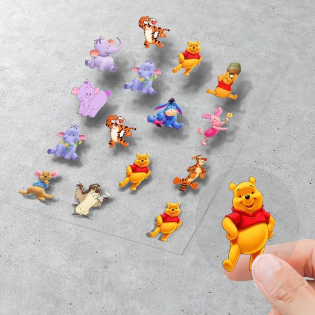 Stickers with village animals, set of 12 pieces.