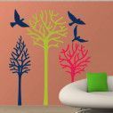 Wall stickers Birds & Trees earth colors
