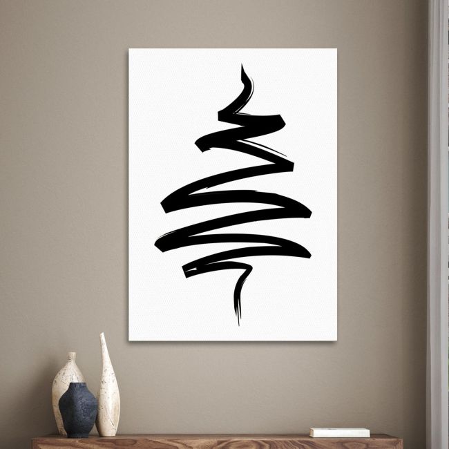 Canvas print Tree abstract multicolor Framed canvas View 1