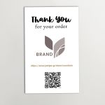 Thank You Card Custom Design vertical Paper 300 gr View 1
