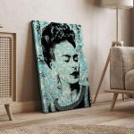 Πίνακας σε καμβά Frida in vintage Καμβάς τελαρωμένος Όψη 4
