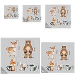 Forest animals figurine set for baptism decoration Printed wood (mdf) View 5