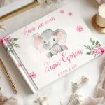 Wishes book Pink elephant watercolor 3 27.5x20.5 ▭ View 3