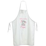 Christening apron printed for godparents Pink elephant watercolor 3 View 2
