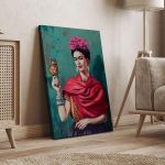 Πίνακας σε καμβά Butterfly Frida detail Καμβάς τελαρωμένος Όψη 4