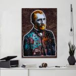 Πίνακας σε καμβά Van Gogh on wall Καμβάς τελαρωμένος Όψη 1