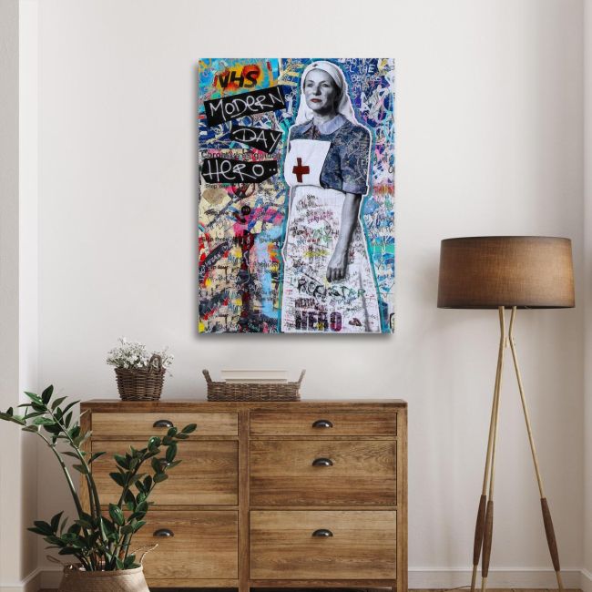 Πίνακας σε καμβά Modern hero Καμβάς τελαρωμένος Όψη 2