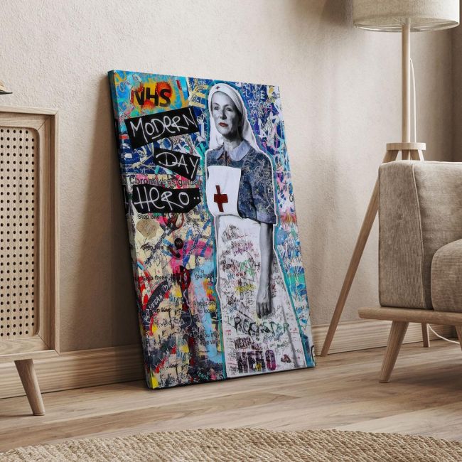 Πίνακας σε καμβά Modern hero Καμβάς τελαρωμένος Όψη 4