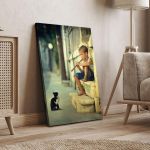 Canvas print The piper and the cat Framed canvas View 4