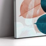 Πίνακας σε καμβά Dark green and pink leaves Καμβάς τελαρωμένος Όψη 5