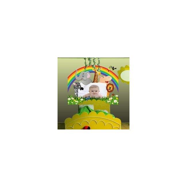 Kids wall stickers Jungle party with space for children's photo