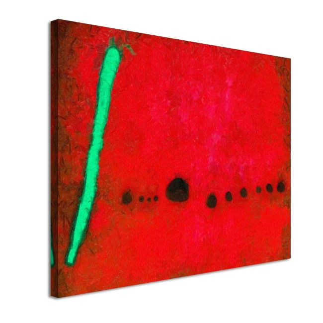 Canvas print Blue II multicolor reart (original by J. Miro)