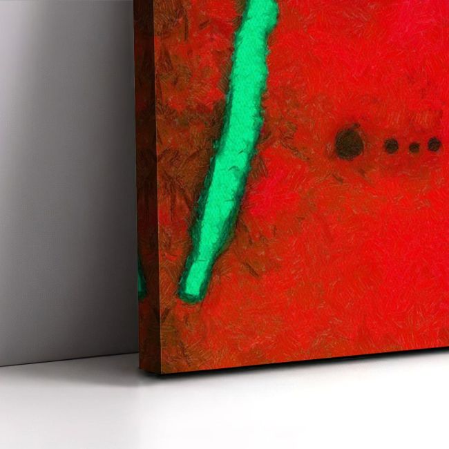 Canvas print Blue II multicolor reart (original by J. Miro)