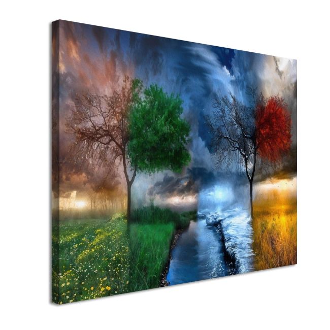 Canvas print Four season trees