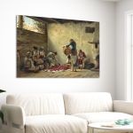 Canvas print Women prepare rose petal preserves in Megara Rallis Framed canvas View 3