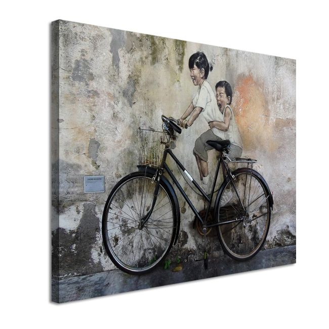 Canvas print The first ride (street art) Framed canvas View 4
