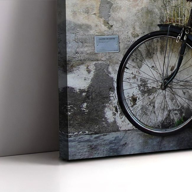 Πίνακας σε καμβά The first ride (street art) Καμβάς τελαρωμένος Όψη 5