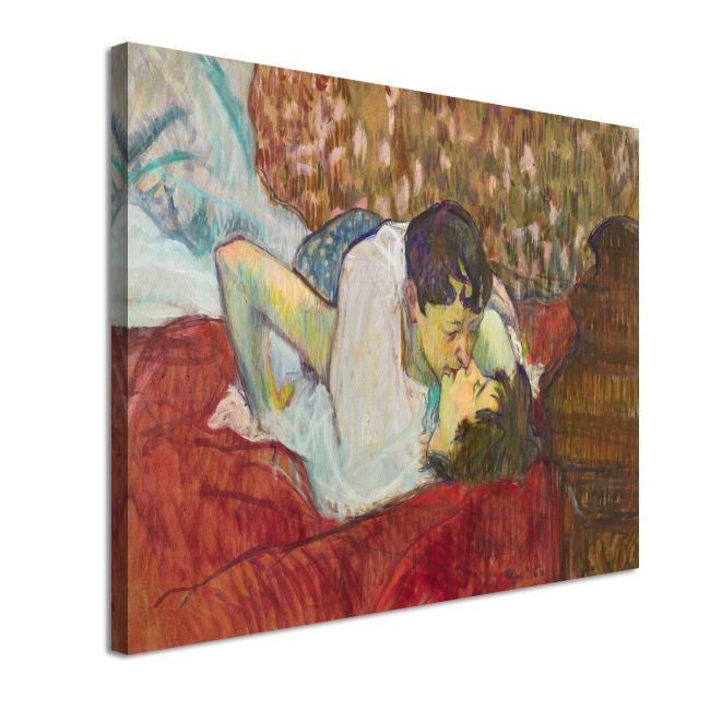 Canvas print The kiss de Toulouse - Lautrec Henri Framed canvas View 4