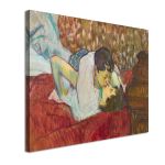 Canvas print The kiss de Toulouse - Lautrec Henri Framed canvas View 4