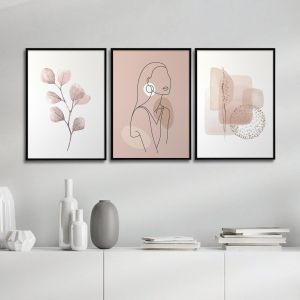 Pink pastel celebration αφίσα κάδρο τρίπτυχο  Αφίσα πόστερ με μαύρη κορνίζα Όψη 1