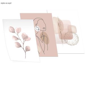 Pink pastel celebration αφίσα κάδρο τρίπτυχο  Αφίσα πόστερ με μαύρη κορνίζα Όψη 1 2