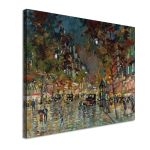 Πίνακας ζωγραφικής Paris by night Korovin K. Καμβάς τελαρωμένος Όψη 4