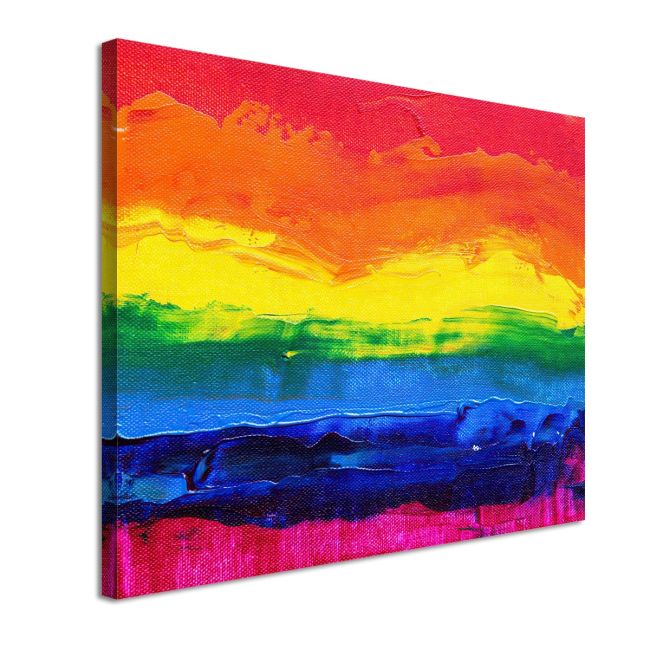 Canvas print Small rainbow painting Framed canvas View 4