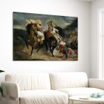 Canvas print The Combat of the Giaour and Hassan Delacroix Eugene Framed canvas View 3