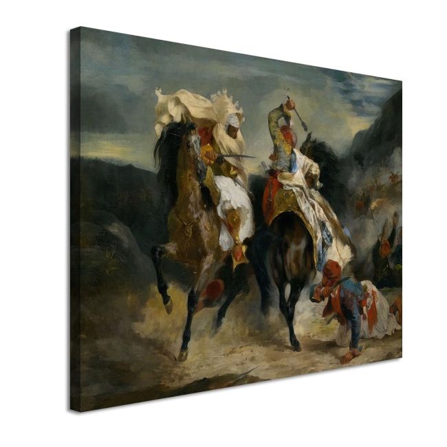 Πίνακας ζωγραφικής Η μάχη του Γκιαούρη και του Χασάν Delacroix Eugene Καμβάς τελαρωμένος Όψη 4